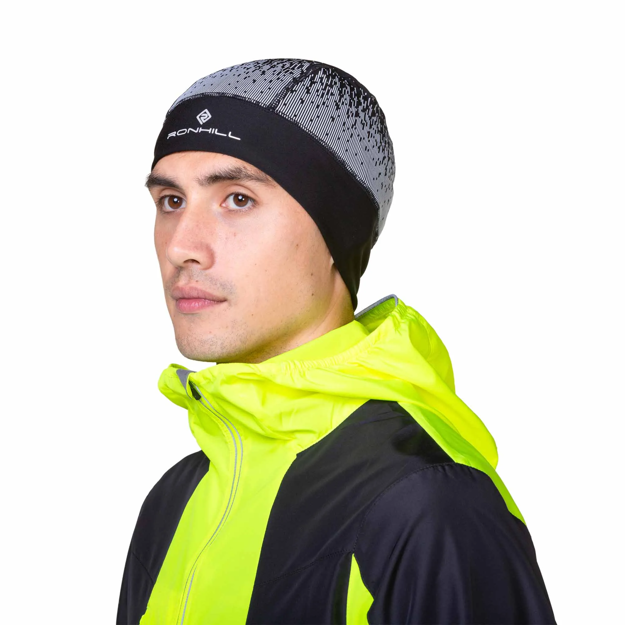 Ronhill | Unisex Reflect Beanie - Black/Reflect