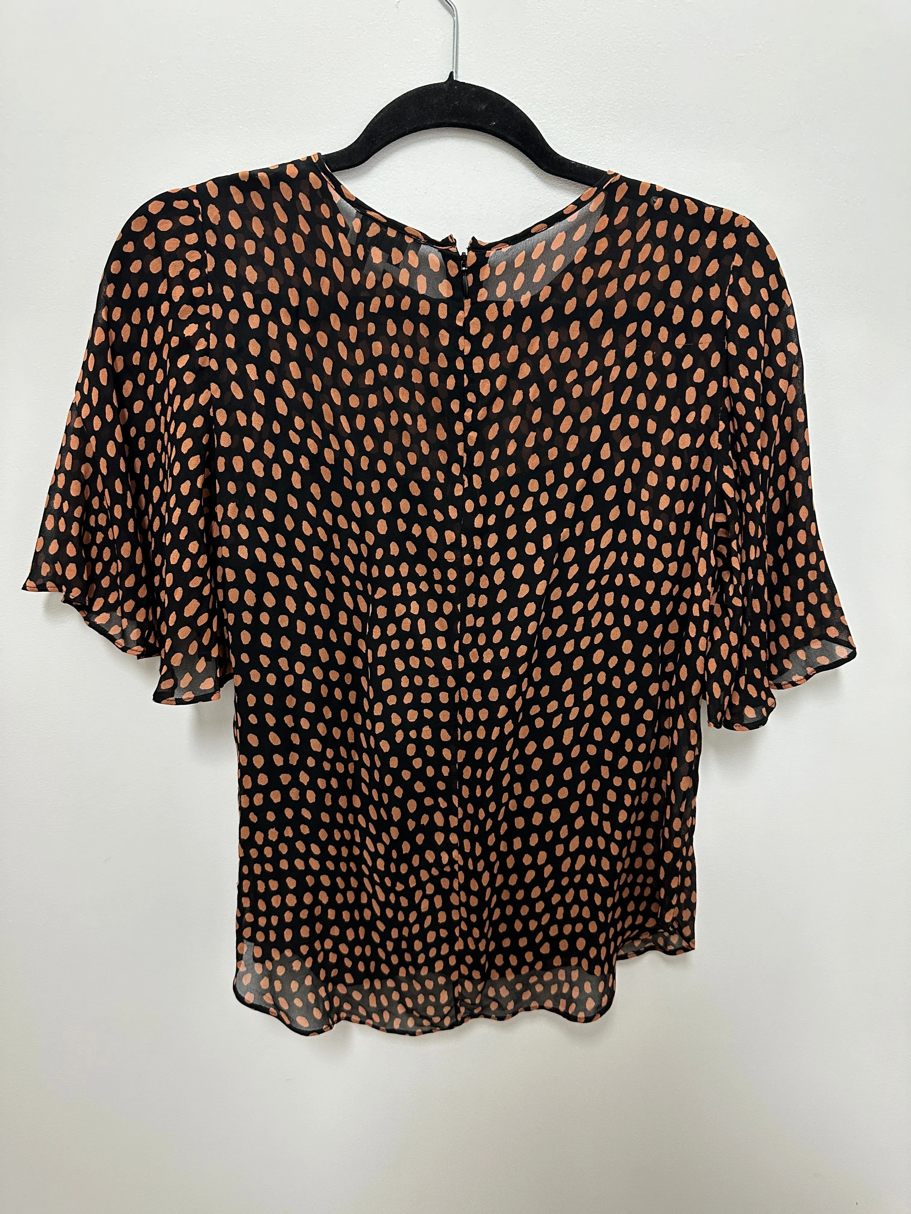Ruffled Printed Round Neck Top