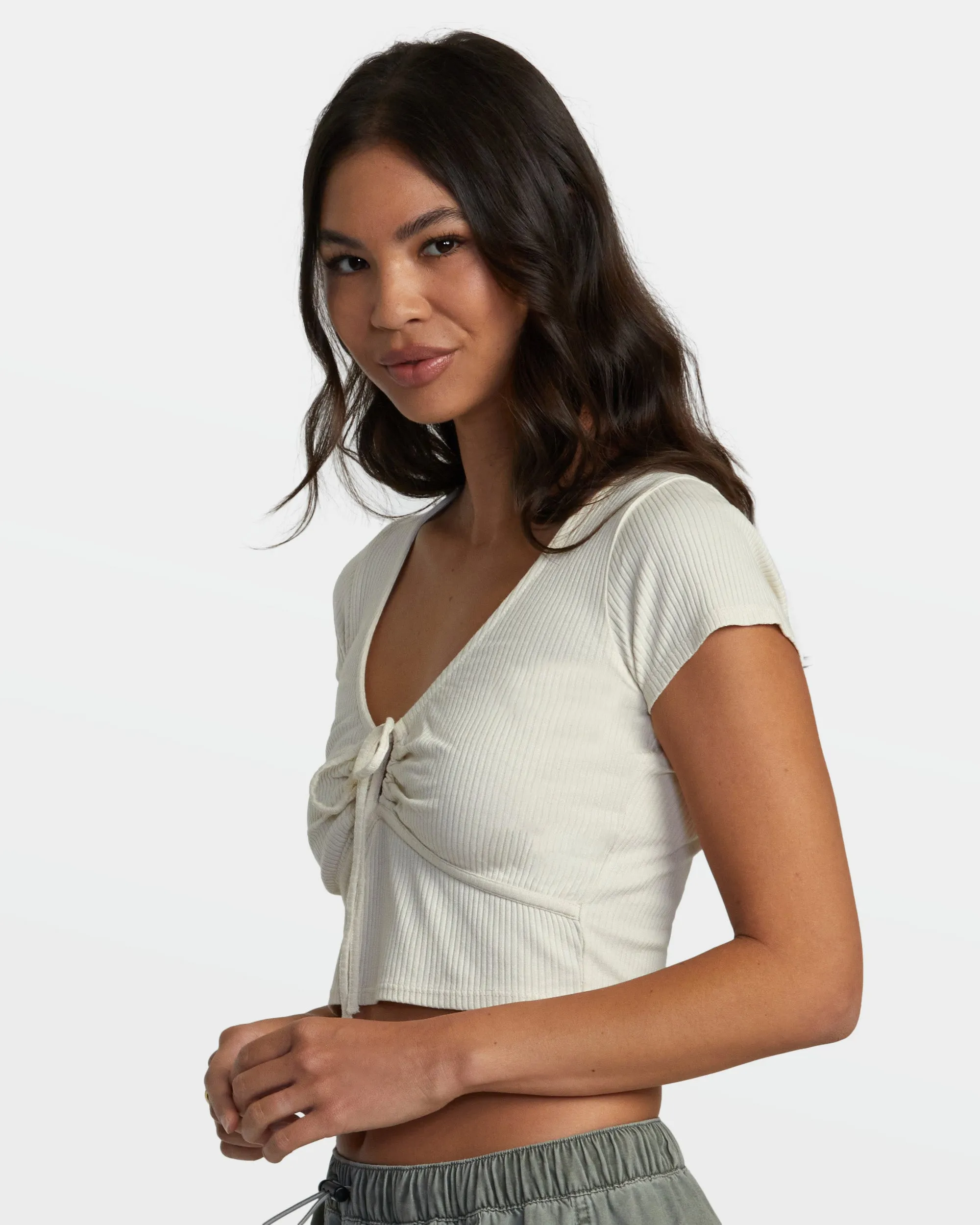 Smitten II Cropped Top - Latte
