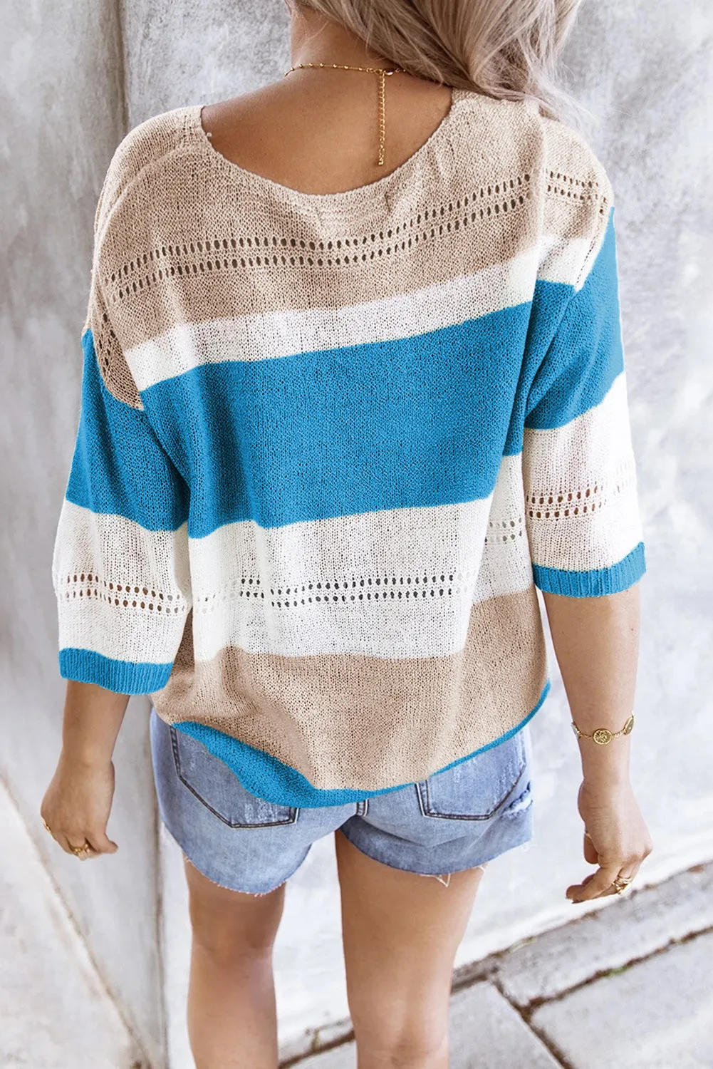 Spring Meadow Long Sleeve Loose Casual Knit Top