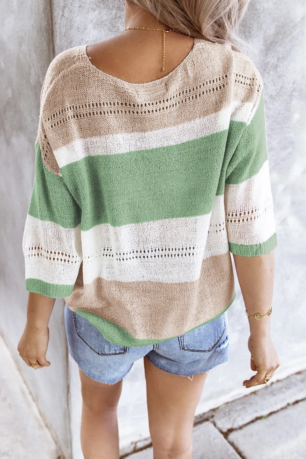 Spring Meadow Long Sleeve Loose Casual Knit Top
