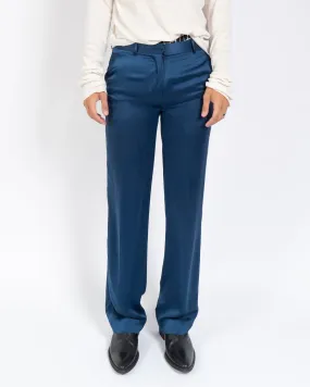 SS14 Silk Satin Trousers Blue