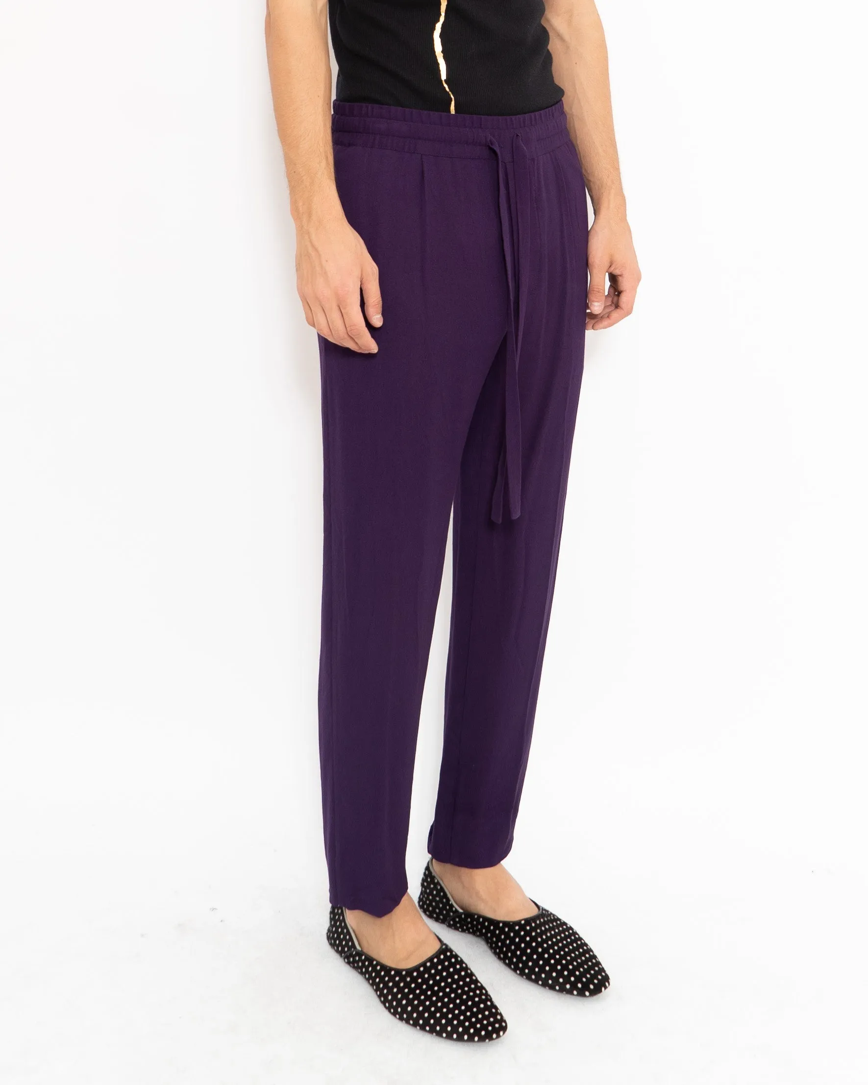 SS18 Purple Elastic Waist Trousers Sample