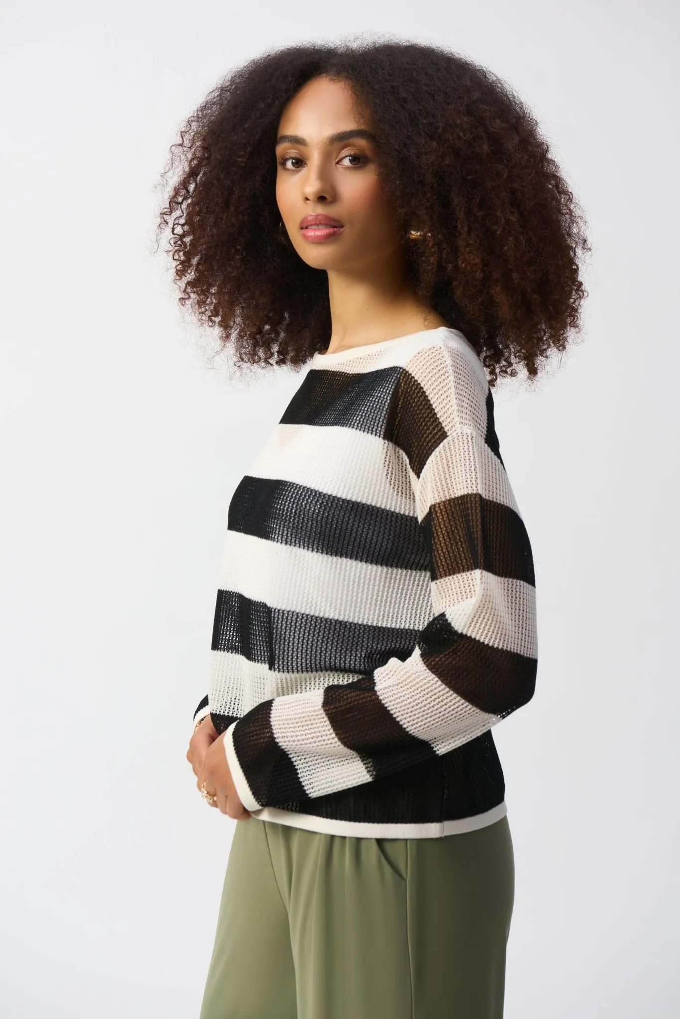 Striped Sweater Knit Pullover