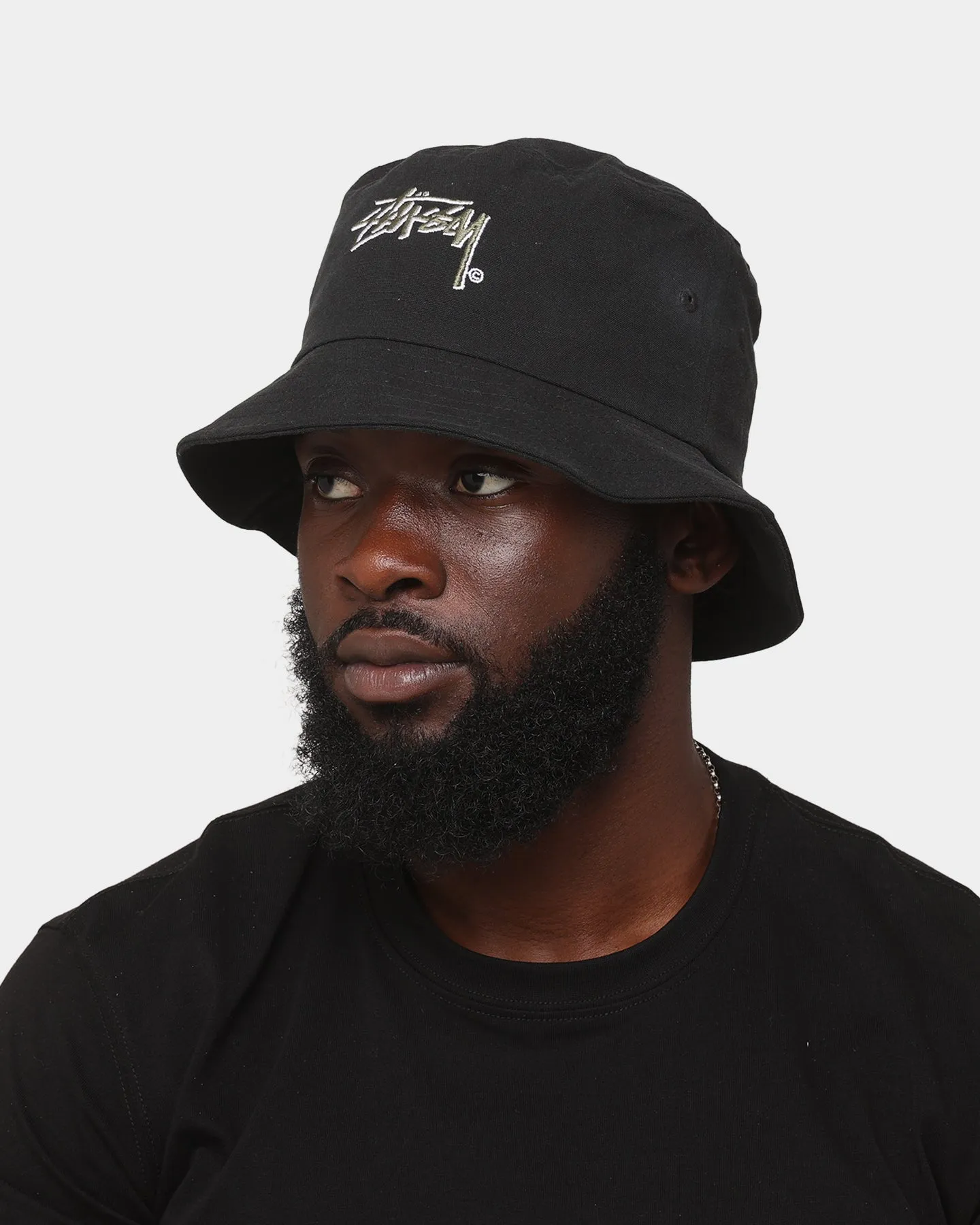 Stussy Stock Shadow Bucket Hat Black/Dusty Grey