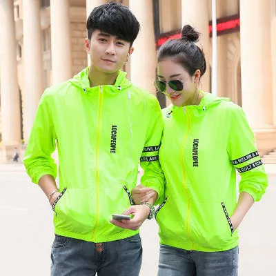 Summer Outdoor Couple Men Women Breathable Sporty Sunscreen Casual Jacket