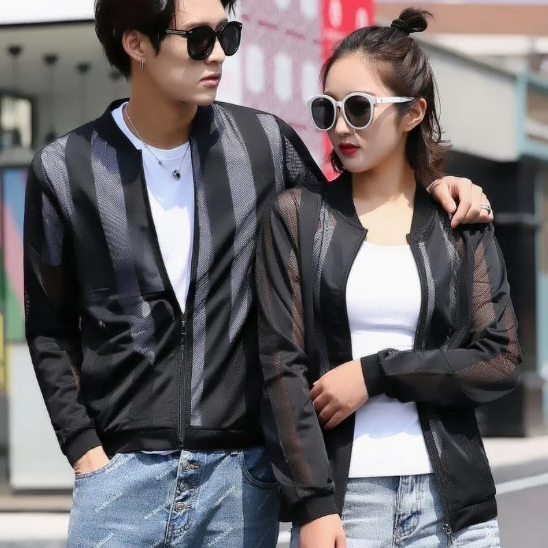 Summer Outdoor Couple Men Women Breathable Sporty Sunscreen Casual Jacket