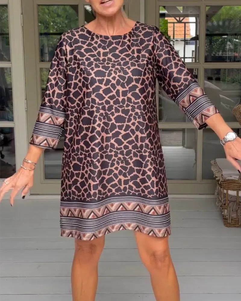 TastyHottie - Elegant vintage leopard dress