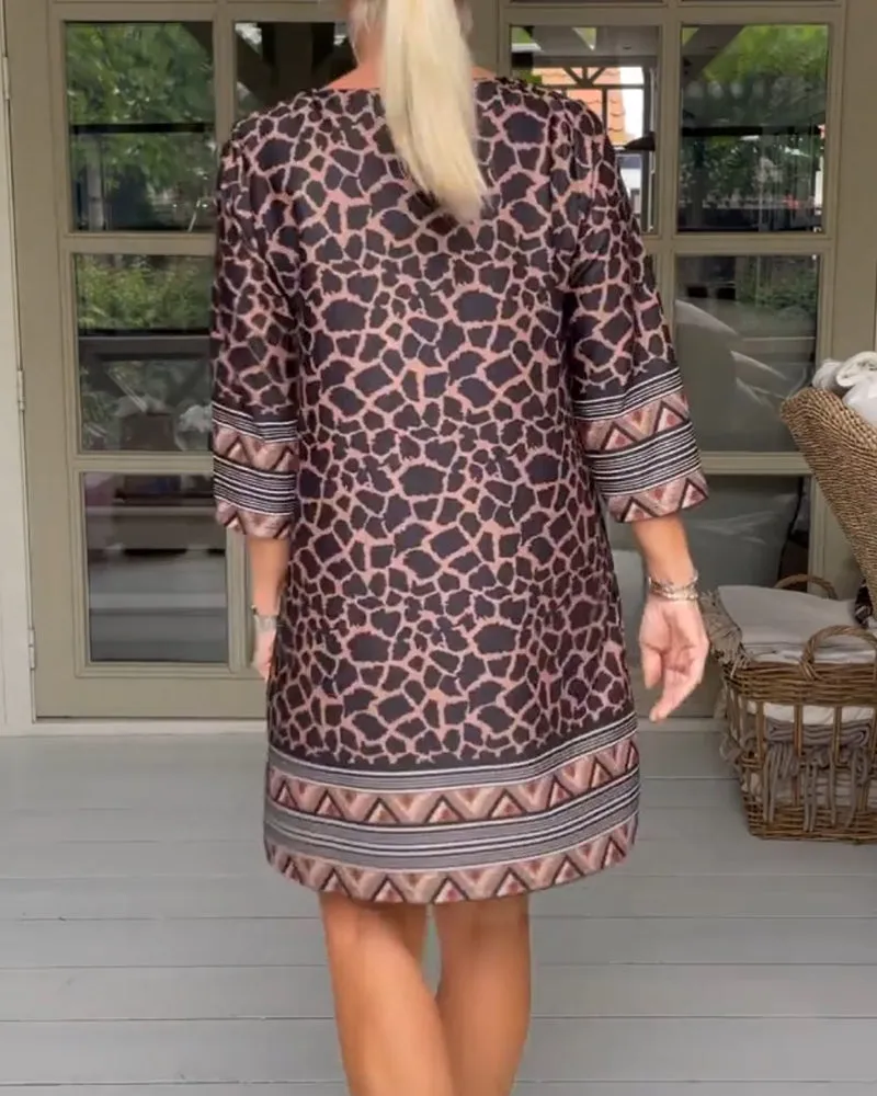 TastyHottie - Elegant vintage leopard dress