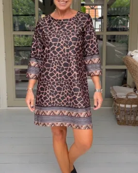 TastyHottie - Elegant vintage leopard dress