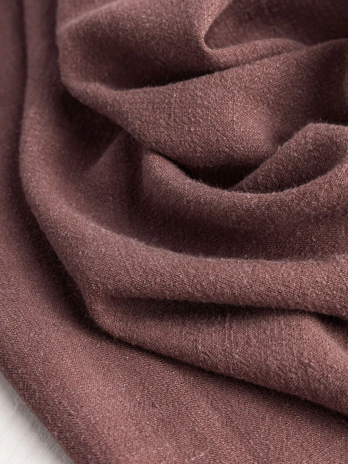 Textured Viscose Linen - Chocolate - Swatch