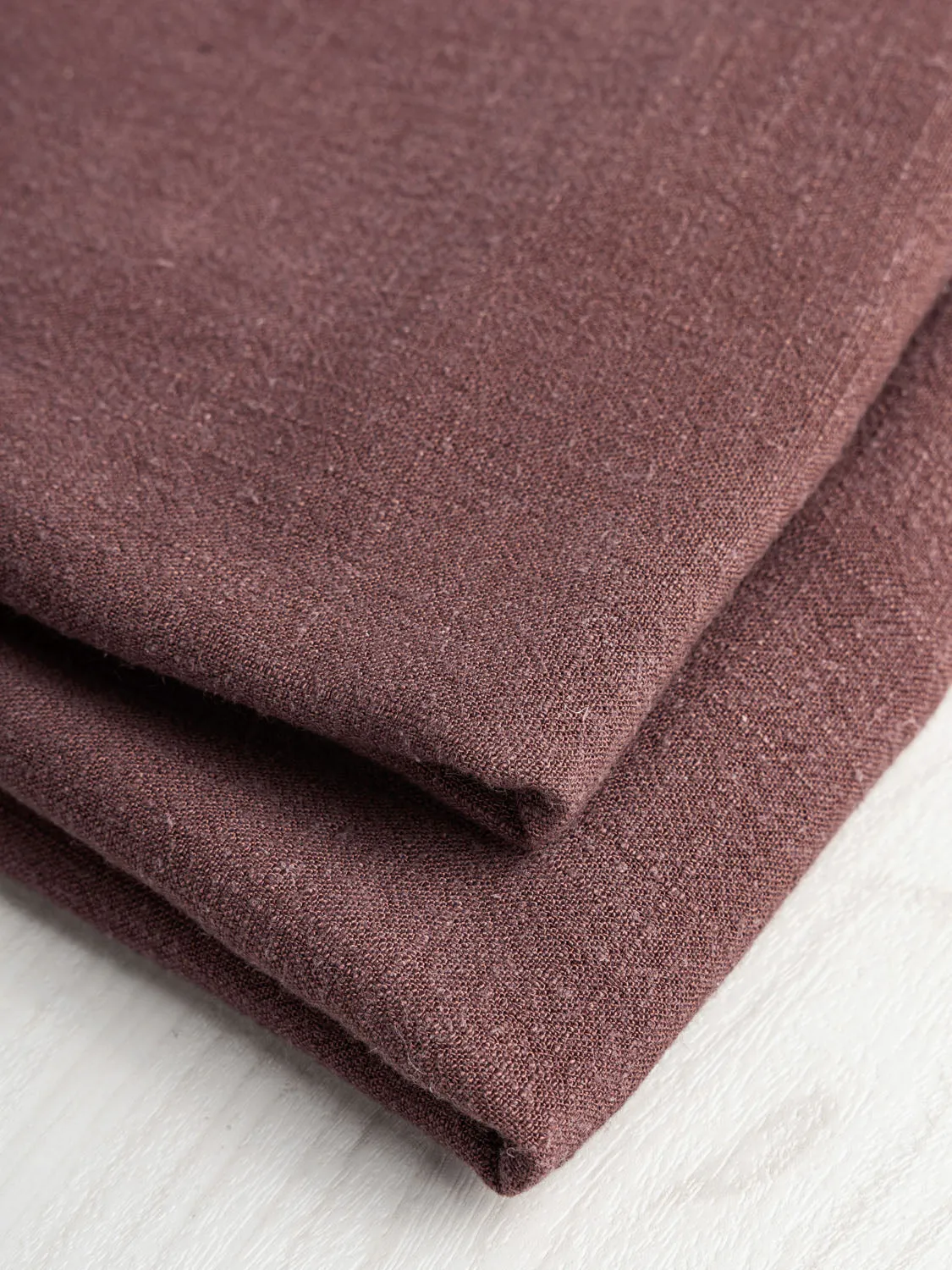 Textured Viscose Linen - Chocolate - Swatch