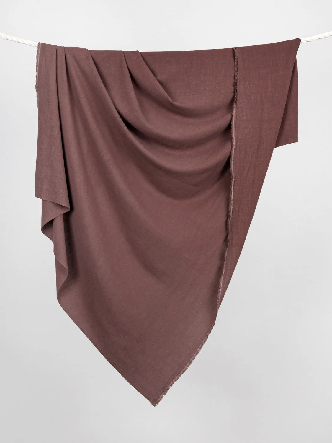 Textured Viscose Linen - Chocolate - Swatch