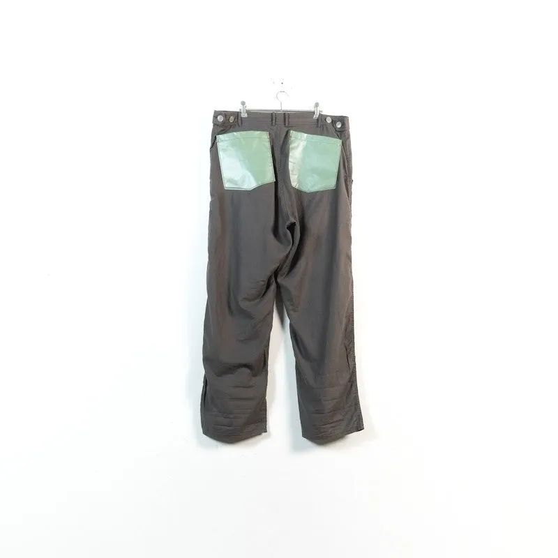 vinyl pocket trousers