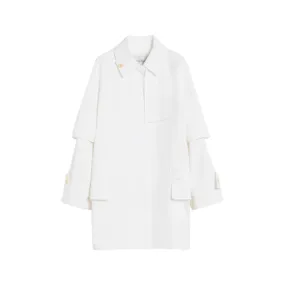 Water-repellent gabardine trench coat