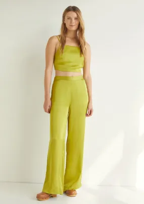 Wide Leg Pistachio Trousers | 38862 | Yerse