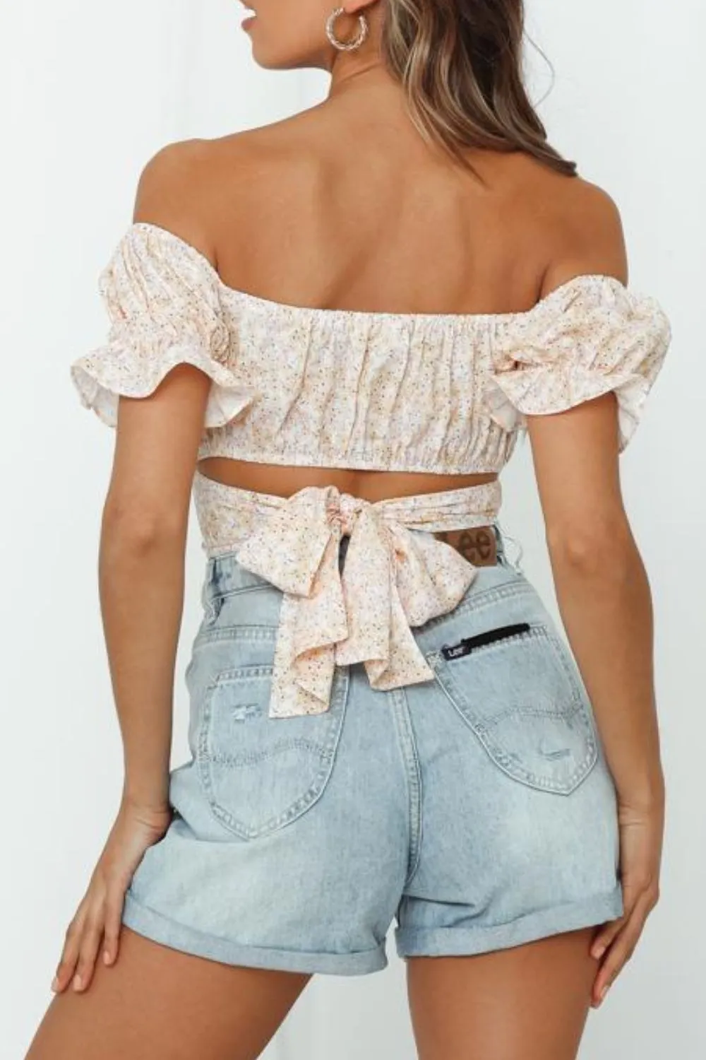Women's Flower Ruffle Blouse