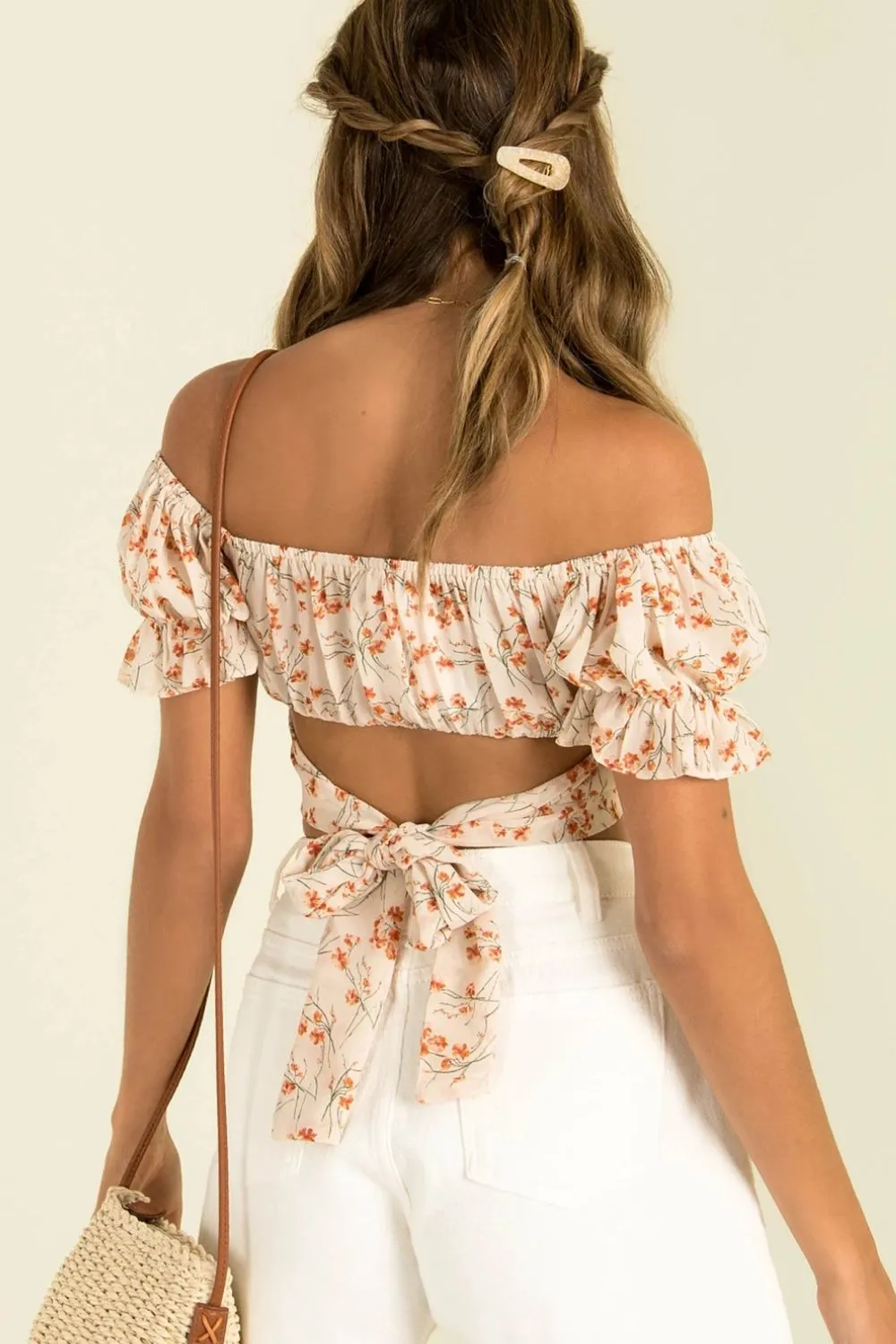 Women's Flower Ruffle Blouse