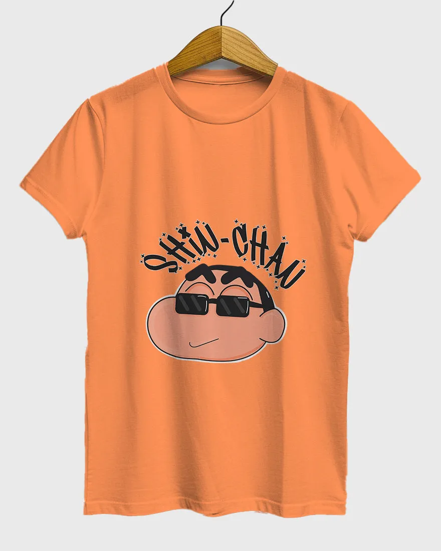 Womens Relaxed Fit TShirt Cartoon Sinchan
