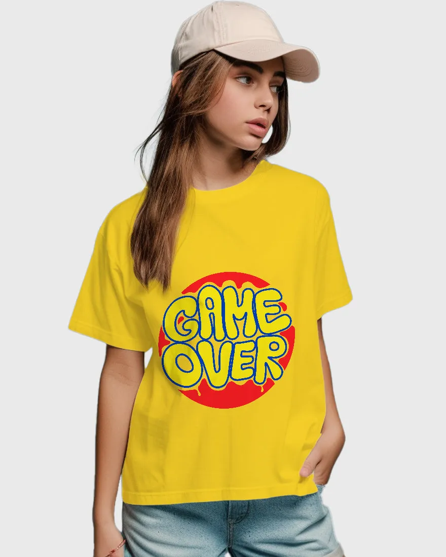Womens Relaxed Fit TShirt Funky Game Over